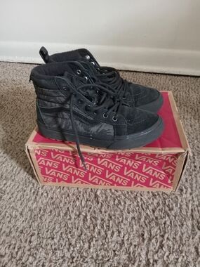 Vans Kids Black High-Top SK8 MTE 1 Sneakers